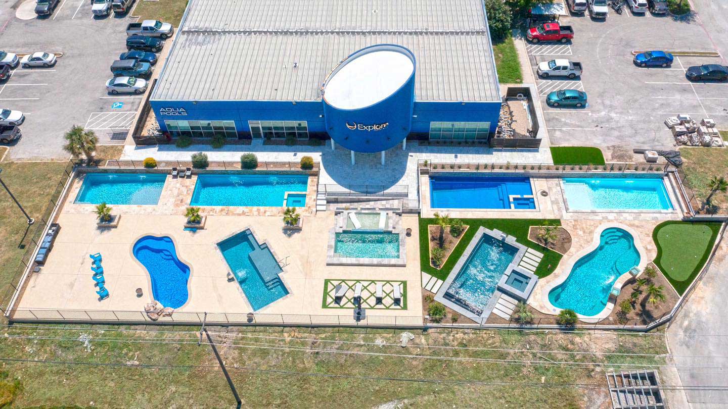 Aqua-Pools-Swimming-Pool-Display-Park-New-Braunfels-Texas-Fiberglass-Swimming-Pools-Texas-Builder